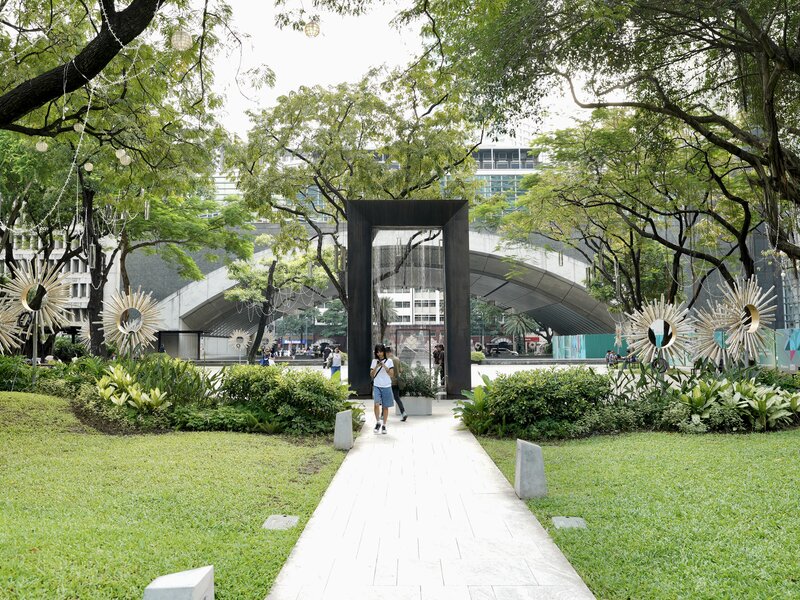 Tree-lined streets of Legazpi Village in Makati