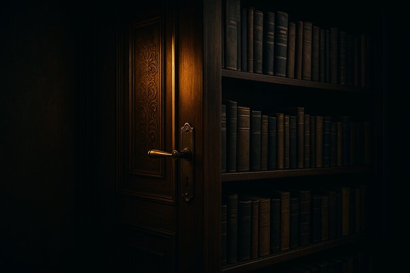 Mysterious hidden bar entrance with vintage decor in Manila