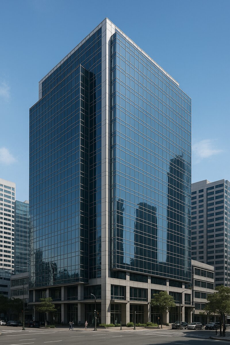 Modern office buildings and architecture