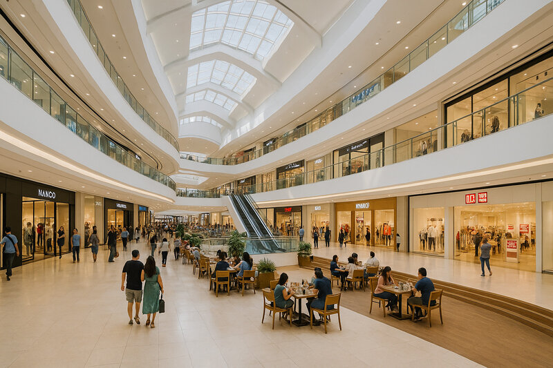 Shopping mall interior in Ortigas Center