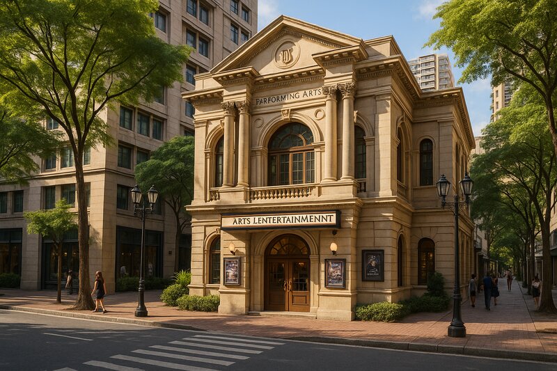 Cultural center and performance venue hosting arts and entertainment