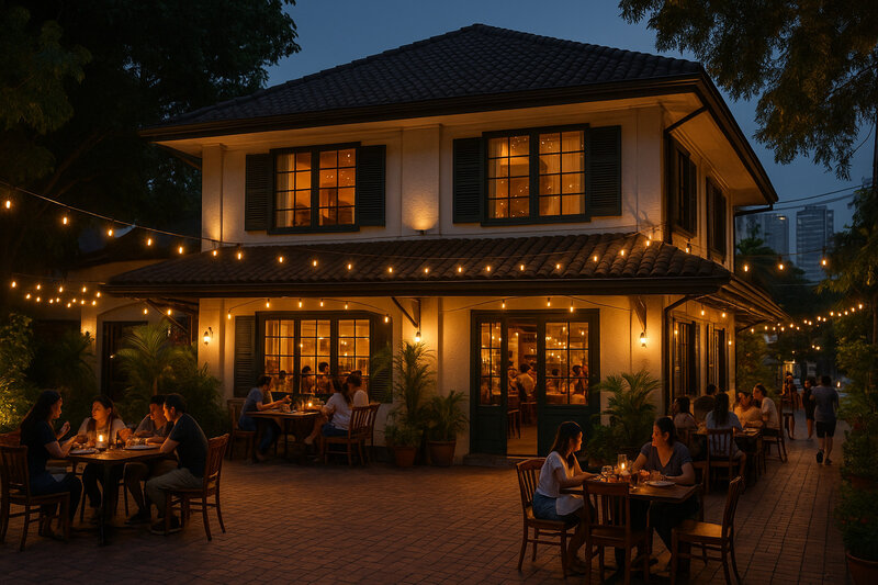 Restaurant scene in Little Baguio, San Juan