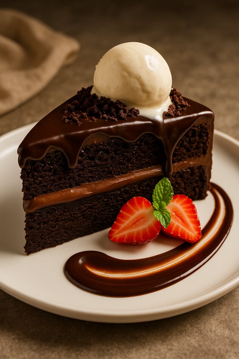 Decadent vegan dessert showcasing plant-based creativity